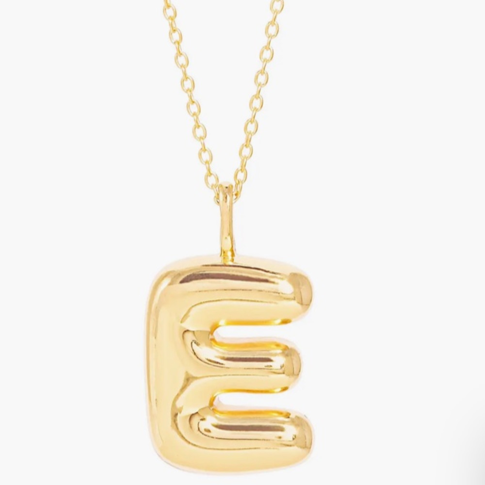 Stone and Strand E Necklace